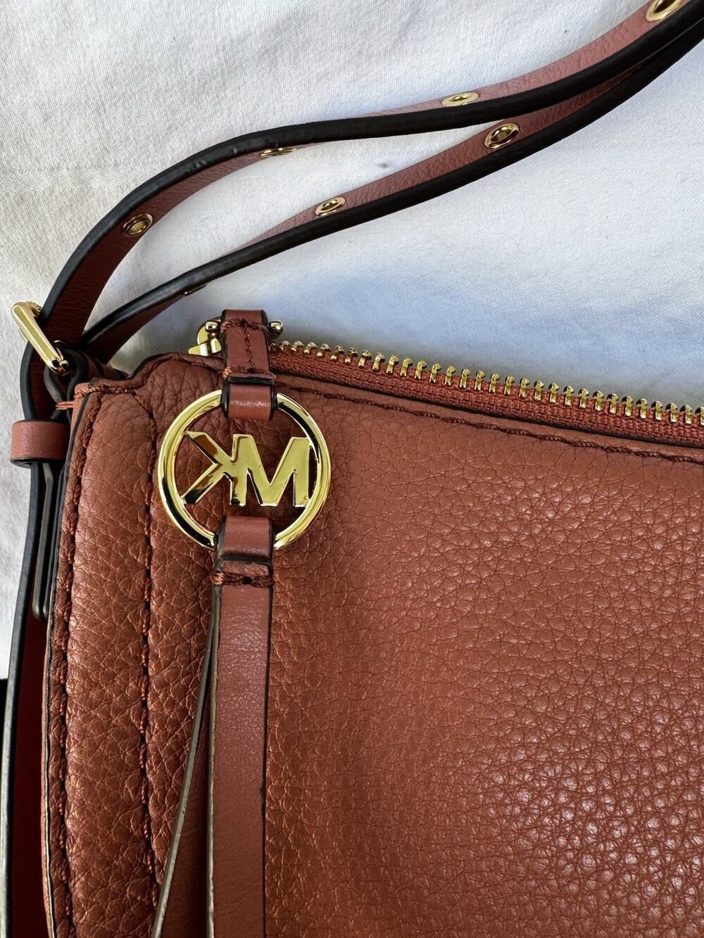 Michael Kors Saddle Crossbody Pebbled leather Soft Pink Bag